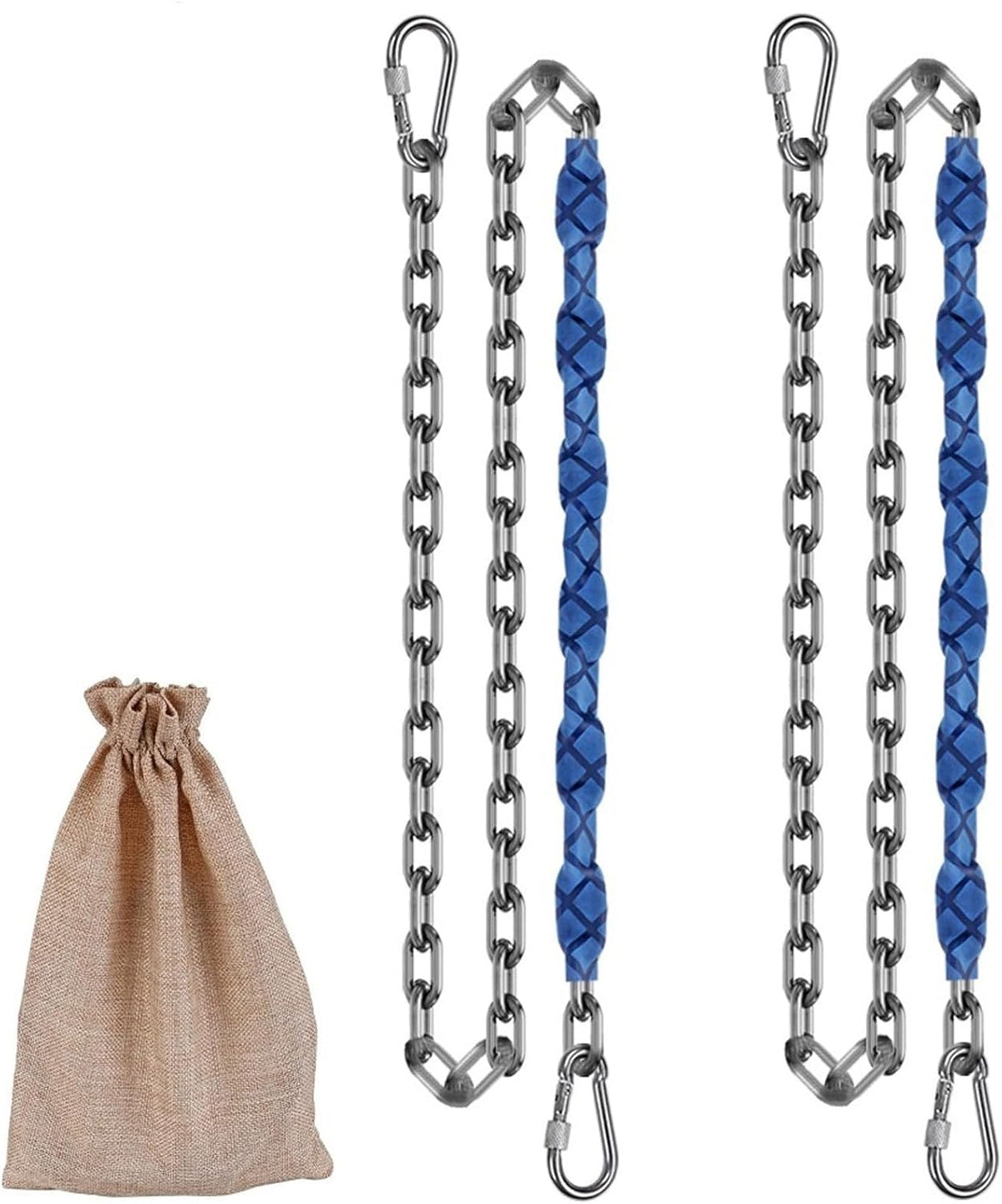 Dakzhou 84 inch stainless steel swing chains with grip sleeves and quick connection buckles - view 3