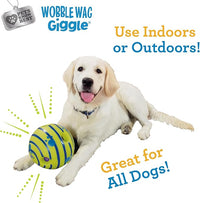 Wobble Wag Giggle Ball | Rolling Enrichment Toy for Fun Playtime, Interactive Play for Indoor or Outdoor, Keeps Dogs & Puppies Large, Medium or Small Busy & Moving, As Seen on TV | Pack of 1