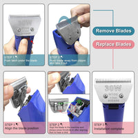 10# Dog Grooming Ceramic Blades, Compatible with Andis, Oster A5 - 15w-1.2mm / Silver - image 4