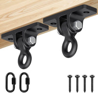 Dolibest Ceiling Mount Swing Hanger Heavy Duty Swing Set Hook - Black2-2PCS