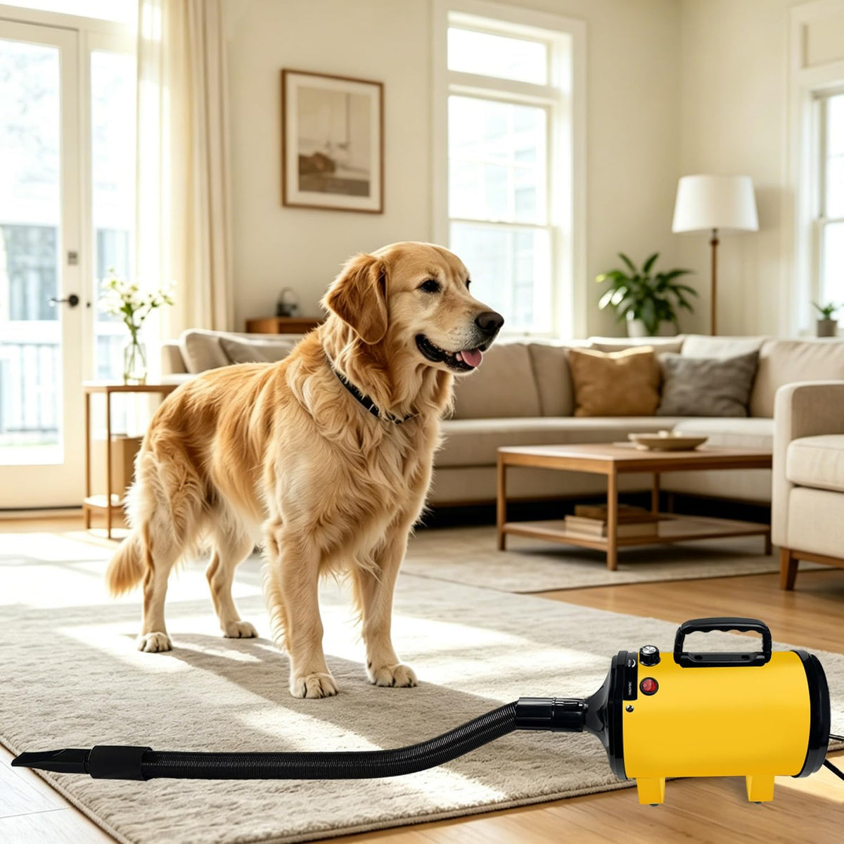 Dog Dryer High Velocity Professional Pet Grooming Dryer – Essentials for Dogs - Yellow - image 4
