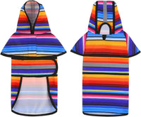 HDE Dog Raincoat with Hood & Leash Hole S-XL Dog Rain Jacket Ducks L – Essentials for Dogs - Large / Baja Stripes - image 3