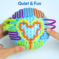 Helsort sensory fidget ball with 20 colorful silicone strings and storage bag - view 4