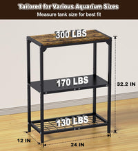 20-30 Gallon Aquarium Stand with 3-Tier Adjustable Storage Shelf – Essentials for Fish - 20 Gal Black - image 2