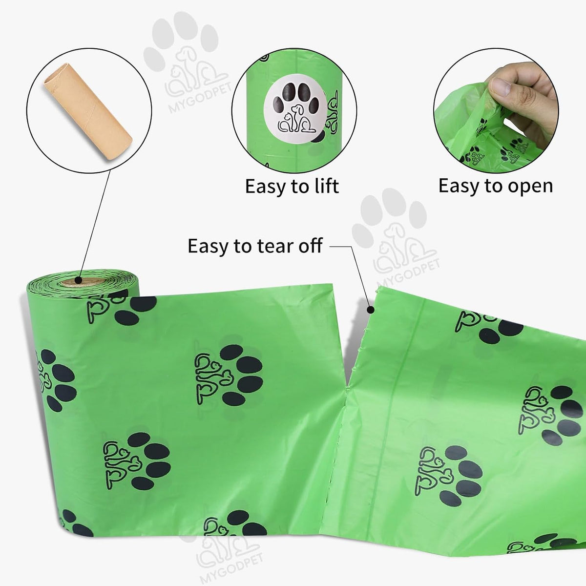 Dog Poop Bags Rolls with Dispenser 150 Count Biodegradable Bags - 1 Count (Pack of 300) / C-Green(Ocean)-300 Bags - image 4