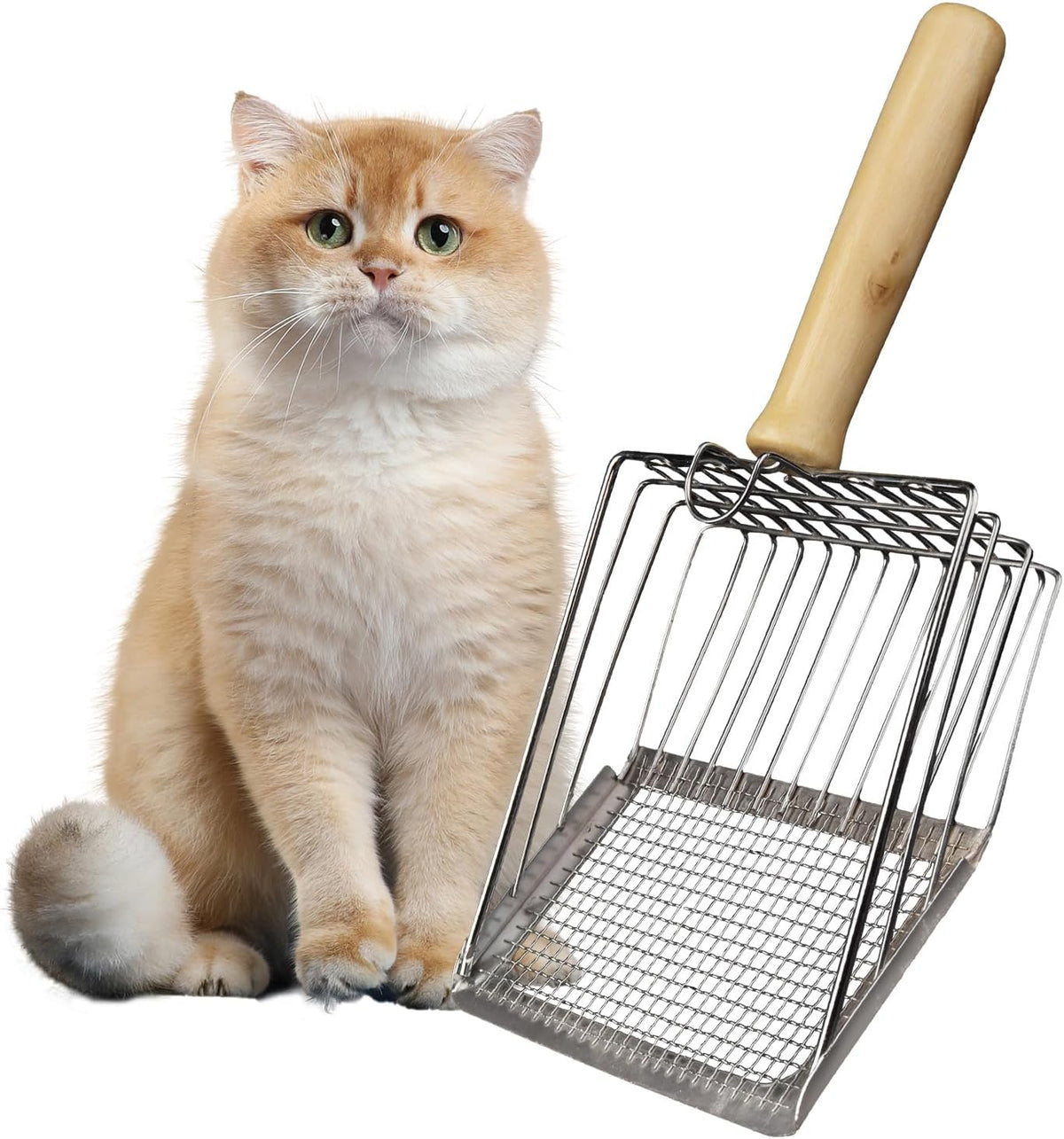 Cat Litter Scoop, Premium Kitty Shovel with Hook and Hole - image 2