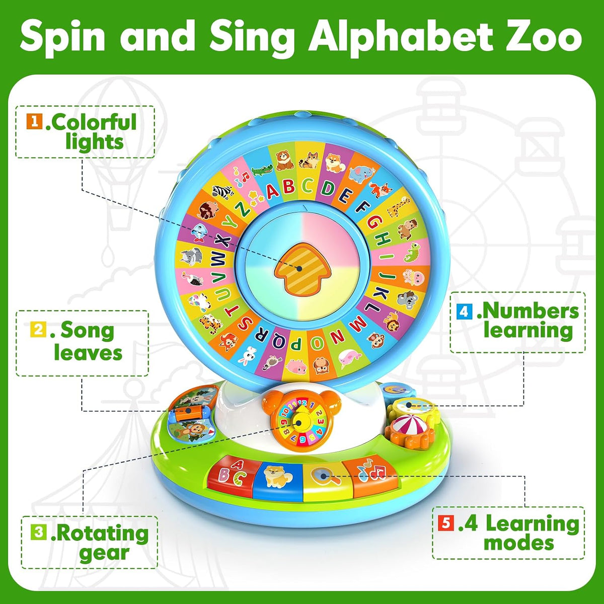 Duchong Learning Toy for Kids 1 2 3 Year Old Boys Girls - Multicolor - image 4
