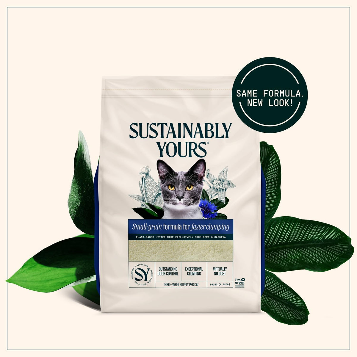 Sustainably Yours Natural Cat Litter, Small-Grain Formula - 10 lb / Small grains - image 3