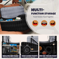 Dog Car Seat for Small/Medium Dogs up to 35lbs - Black/Grey / Large - image 2