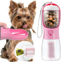 Portable Water Bottle for Small Dogs - Pink / 10oz