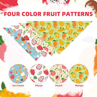 PUPTECK Dog Cooling Bandanas 4pcs Outfit - Ice Cream(Cooling Fabric) / Large (24"x17"x17") - image 4
