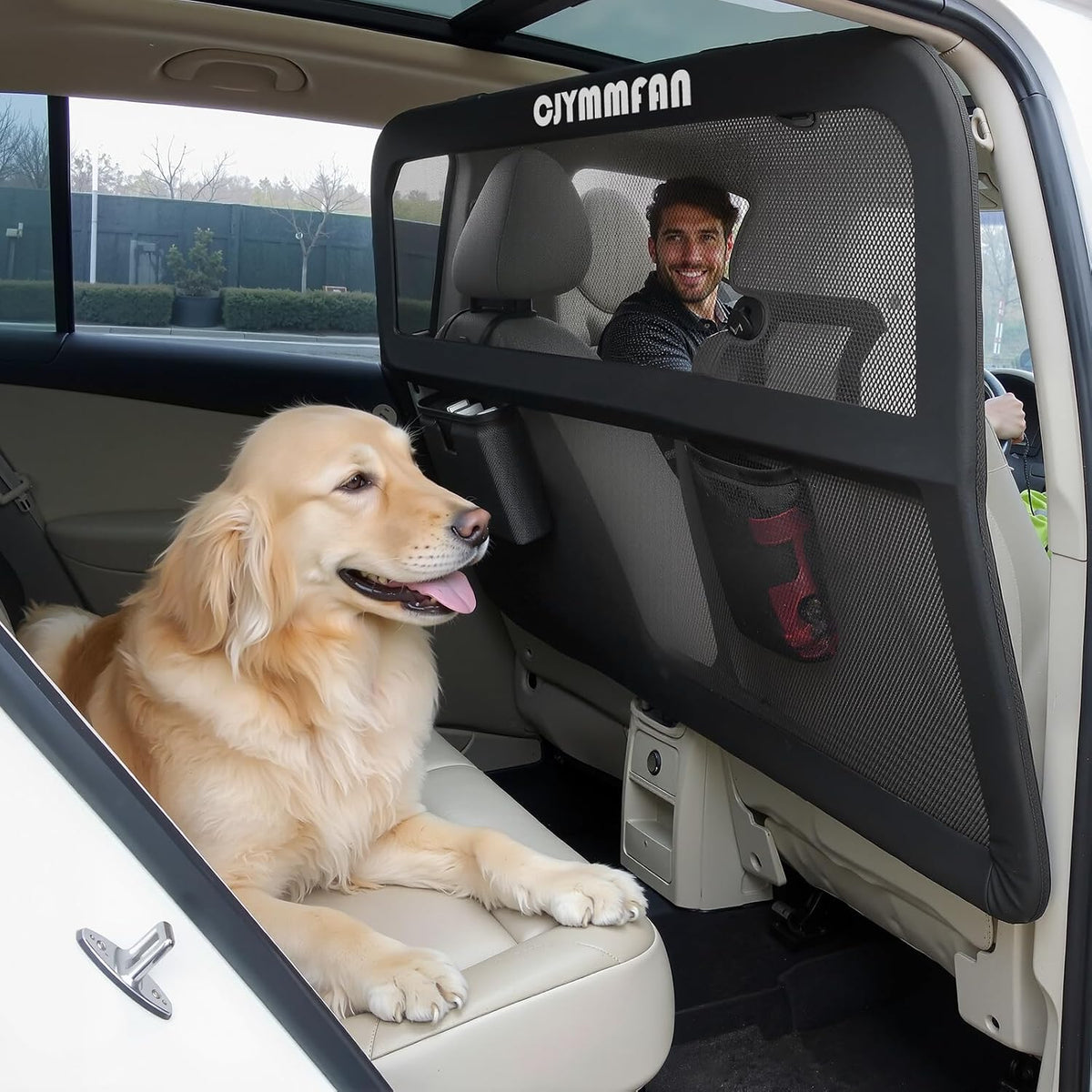 Dog Barrier for Car Back Seat & Cargo Area with Wider Coverage - Large-for Large SUV/Full-Size SUV, Sedan & Truck