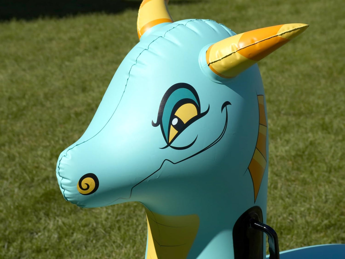 Hearthsong Hop N Go Inflatable Unicorn Riding Bouncy Hopping Toys - Dragon / 2 Pack - image 3