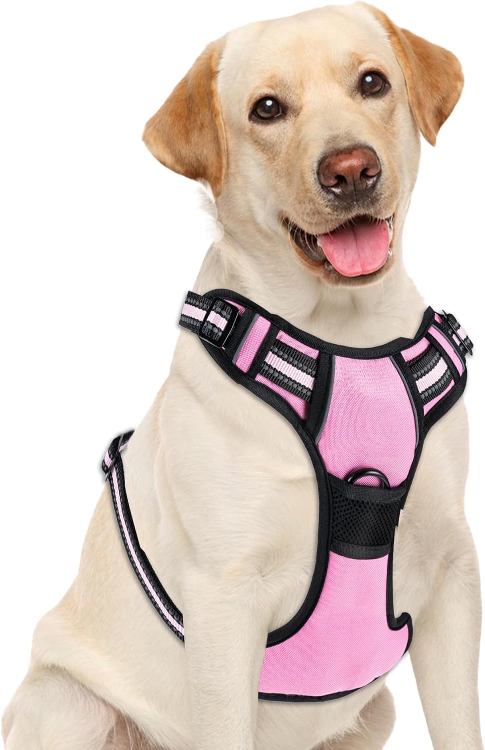Dog Harness, No Pull Pet Vest for Large Dog, Easy On & Off - Pink / X-Large