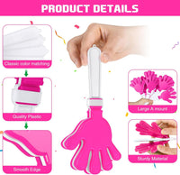 Junkin purple and white plastic hand clappers noisemakers, 48 pack - view 36