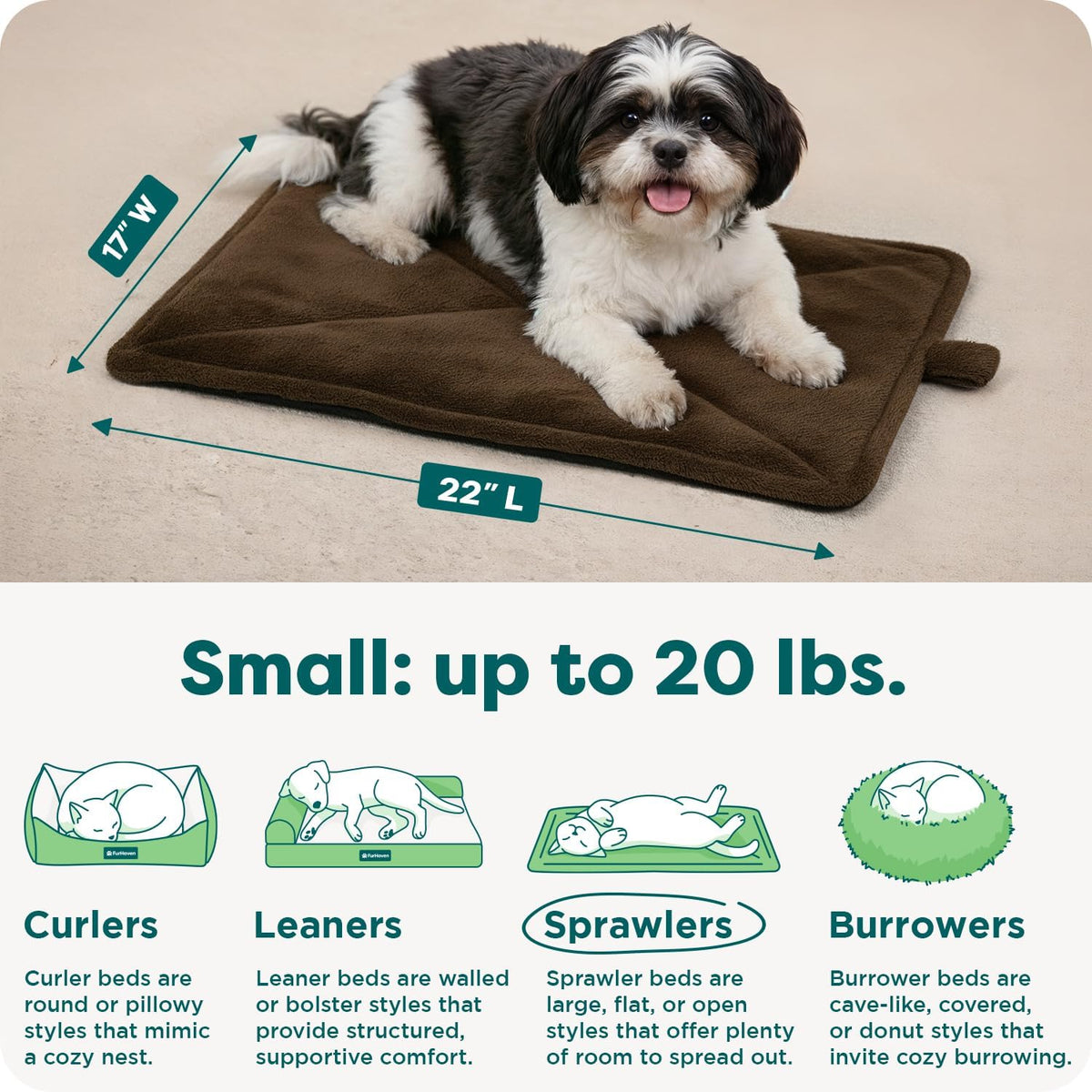 FurHaven ThermaNAP Self Warming Cat Mat - Small - 22"L x 17"W / Espresso - image 3