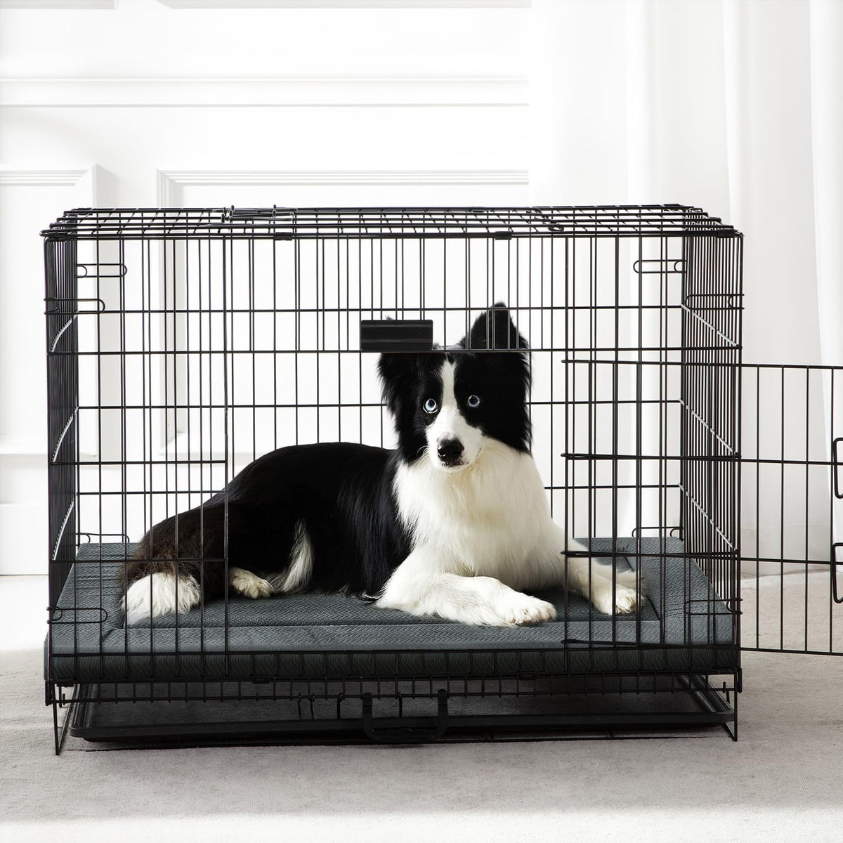 Dog Bed for Crate, Medium/Large Dogs Crate Bed - 30.0"L x 18.0"W x 1.2"Th / Dark Grey - image 2