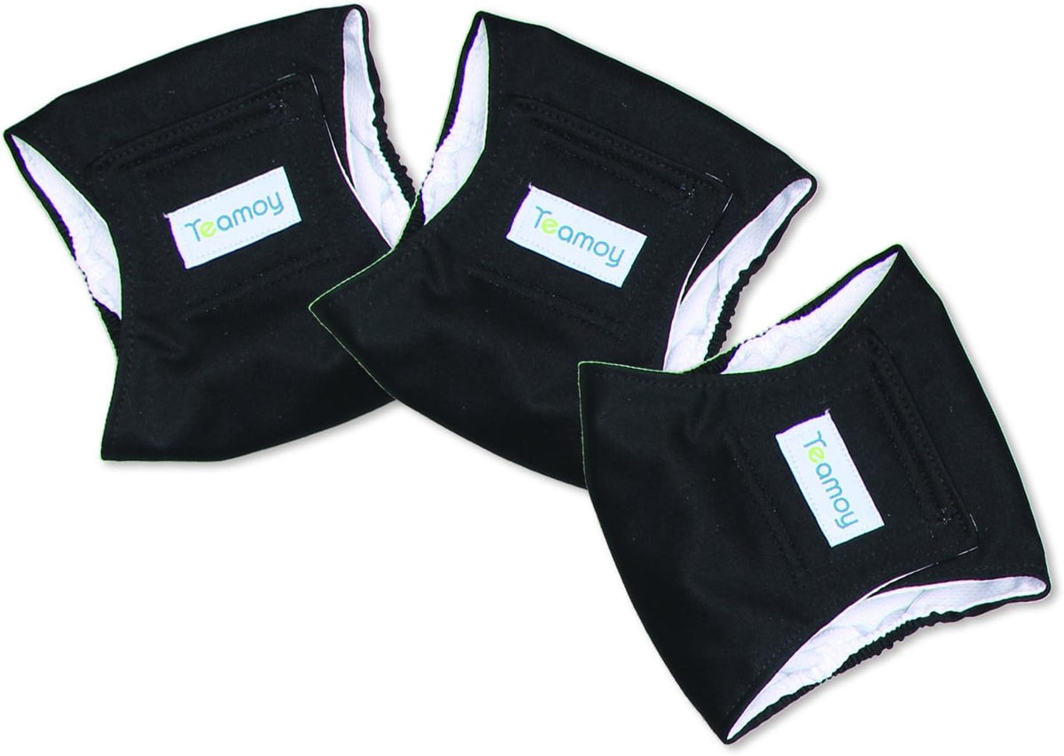 Teamoy Male Dog Belly Band, Reusable Wrap Dog Diapers - Small (Pack of 3) / Black-3pcs - image 3
