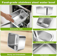 Adjustable Height Elevated Large Dog Water Bowls with Stainless Steel - 2GLLON - image 4