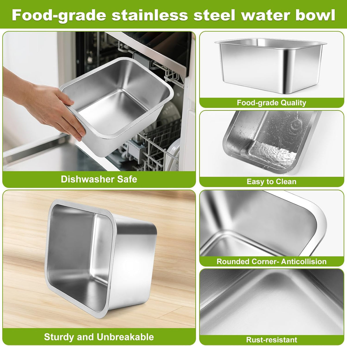 Adjustable Height Elevated Large Dog Water Bowls with Stainless Steel - 2GLLON - image 4