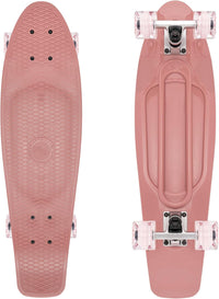 KMX Classic Retro Mini Cruiser Skateboard 22" & 27" for Boys Girls - Rose Pink / 27"