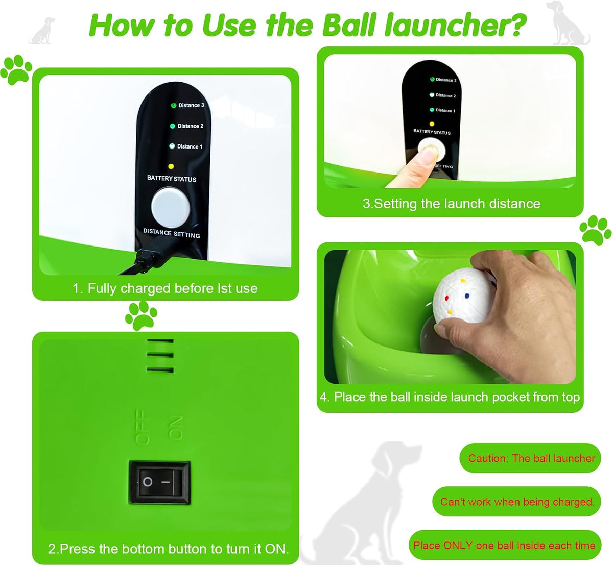MEKAPLE Automatic Dog Ball Launcher - Lime Green - image 4