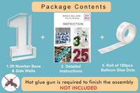 JoyBox Design 3FT DIY Mosaic Balloon Number 1 Frame - Number 1 - image 3