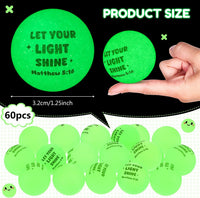 Seenelling 60 glow in the dark Halloween bouncy balls with skeleton print, green - view 38