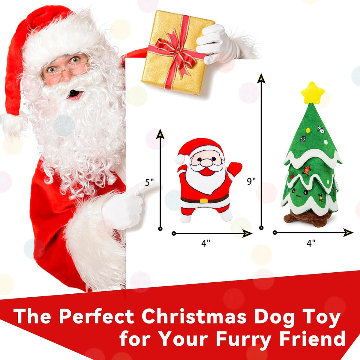 Halloween Fall Pumpkin Squeaky Tug Rope Dog Toys for Small & Medium - Christmas Toy - image 4