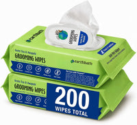 earthbath Oatmeal & Aloe Grooming Wipes - Green Tea & Awapuhi / 100 Count (Pack of 2)