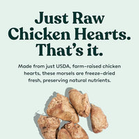 Little Hunter Freeze Dried Dog Treats - Chicken Hearts - Raw Single Ingredient Chicken Heart Dog Treats for Snacks, Training, Dog Food Toppers - All Natural, Healthy Dog & Puppy Treats, 2 oz