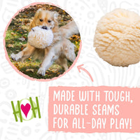 HuggleHounds Plush Ball Dog Toy, Dog Fuzzy Ball Toy - Small / Natural Ball - image 2