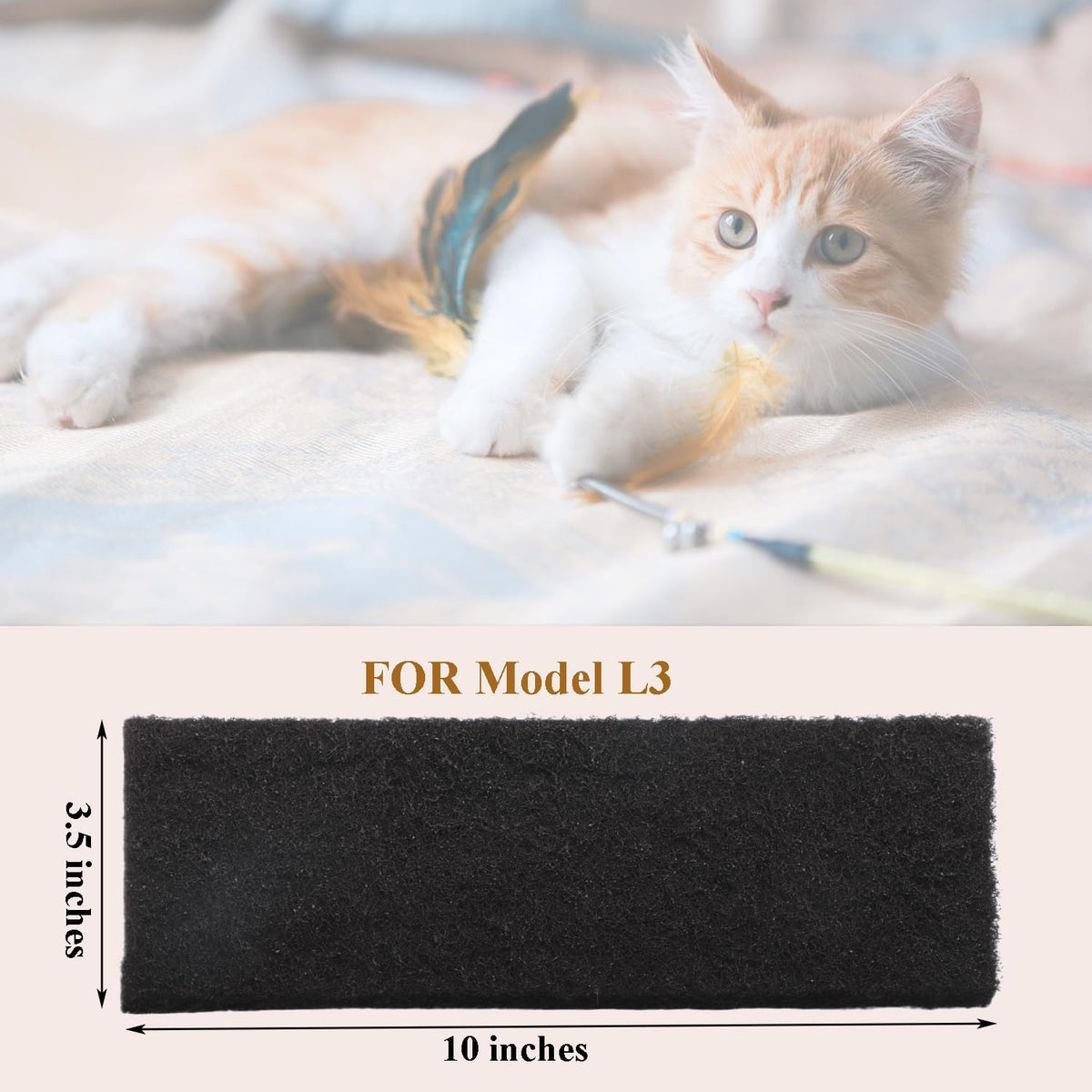 6 Pack Charcoal Cat Litter Box Replacment Filter Hooded Cat Litter - L3 Filters - image 3