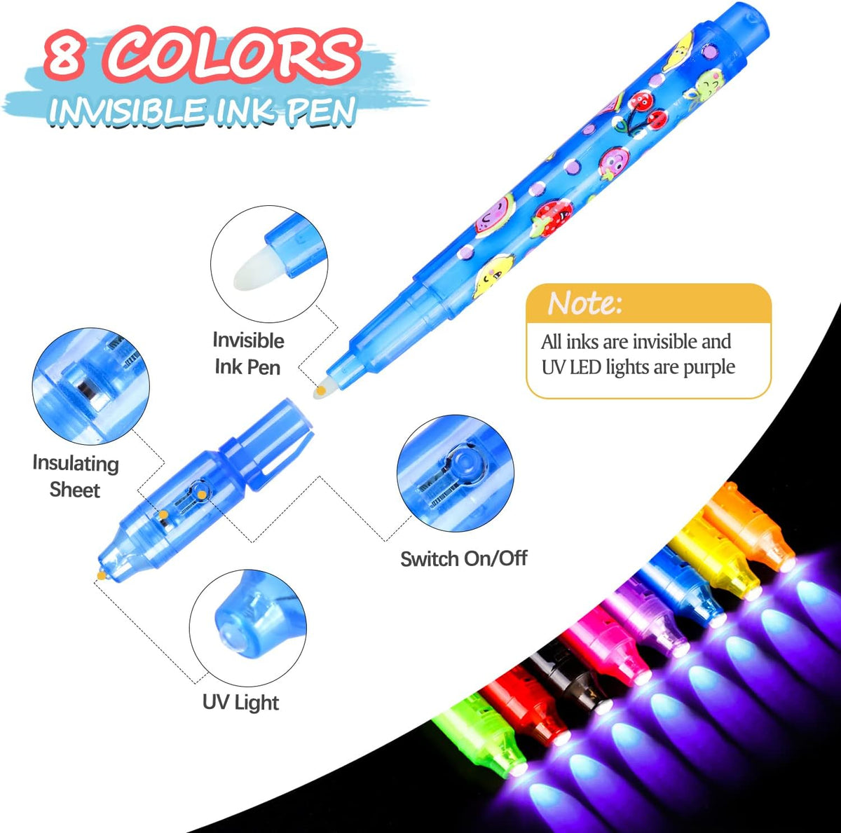 TAFULOR Invisible Ink Pen for Kids - 16 Count (Pack of 1) - image 2