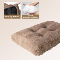 EHEYCIGA Fluffy Dog Crate Bed, Plush Extra Large Dog Pillow - Camel / 47 x 35 - image 3