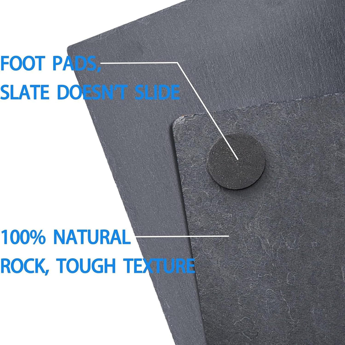 Reptile Basking Platform 6 × 6", Extra Large Reptile Slate - 11.8 × 6 IN + 4 IN - image 4