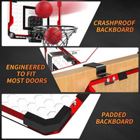 TEMI Indoor Basketball Hoop for Kids, Door Room Basketball Hoop - Basketball Hoop & Scoreboard & 4 Balls - image 4