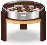 Feedoo Elevated Dog Bowl Stand - 7" Height 3-Cup Slow Feeder