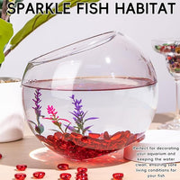 1 LB Red Glass Marbles, Mini Flat Glass Beads~150 PCS for Vase Fillers, Floral Bottom Mancala Gems Pebbles Fish Tank Rocks for Table Aquarium,Home Decor Art Craft Supplies(0.5"~0.7")