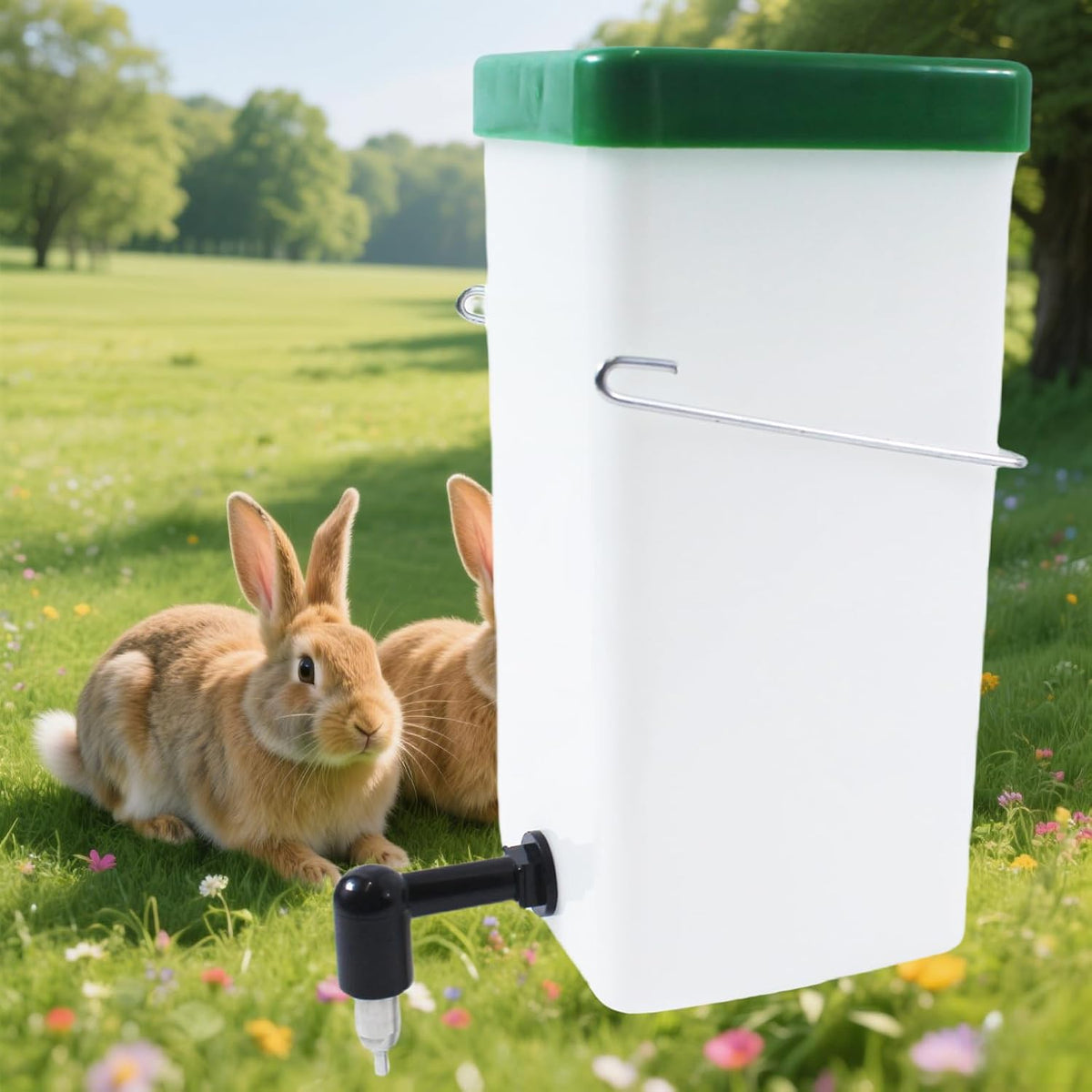2Pack Rabbit Water Bottle for Cage - Clear / 32 Ounce