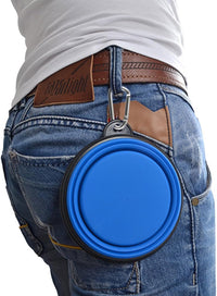 Large Collapsible Dog Bowls - Large,34oz / 34ozSlow Feeder-Blue&Red - image 3
