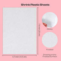 Auihiay 25Pcs Shrink Plastic Sheets, Shrink Films Papers - 80 - image 2