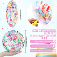 Yinder 24 Pcs Clear Beach Balls Inflatable Bubble Ball Decorations - Cute / Colorful - image 3