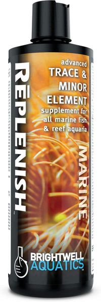 Brightwell Aquatics Rēplenish – Premium Trace & Minor Element Supplement for Marine Aquariums, Supports Healthy Fish, Corals, and Invertebrates, 125 ml