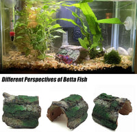 2 Pack Small Betta Log Resin Hollow Tree Trunk Ornament - Small - image 4