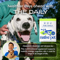 Native Pet Dog Vitamins & Supplements - 11-in-1 Multivitamin Powder for Dogs Food Topper - Collagen, Glucosamine, Probiotics, Omega & More- Supports Healthy Gut, Mobility & Overall Health -90 Scoops
