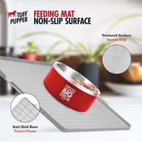 Tuff Pupper 36x24 XXL Dog Feeding Mat for Food and Water - Gray / Small - 18" x 12" - image 3