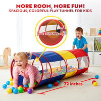 Playz Kids Play Tunnel Toys for Toddlers 1-3 - Yellow, Red, Blue - image 3