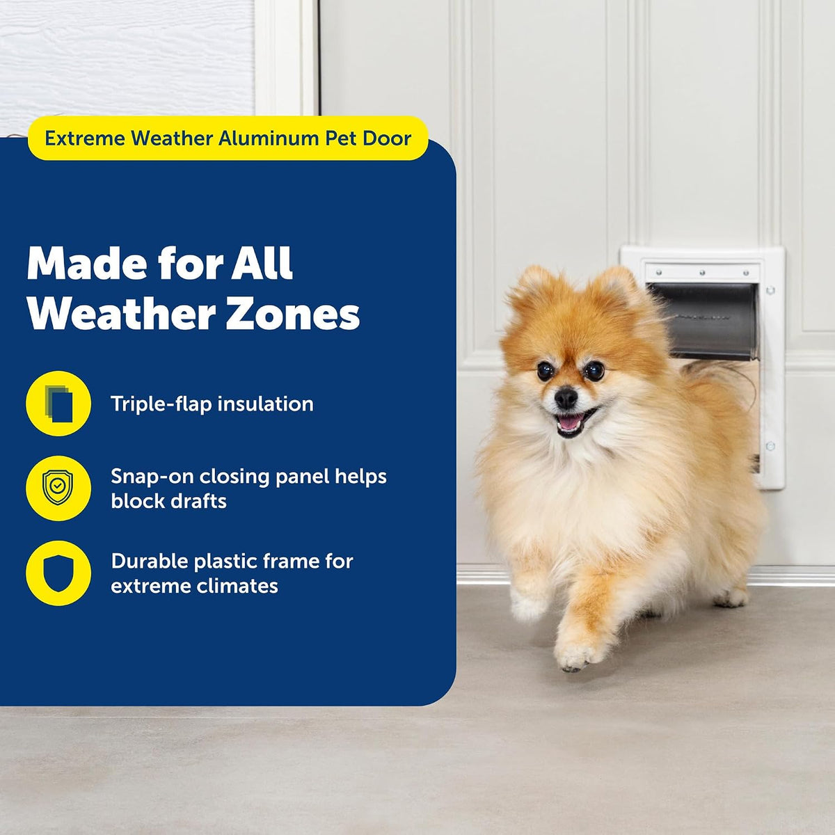 PetSafe Extreme Weather Plastic Pet Door - Plastic Pet Door / Small (Pack of 1) - image 3