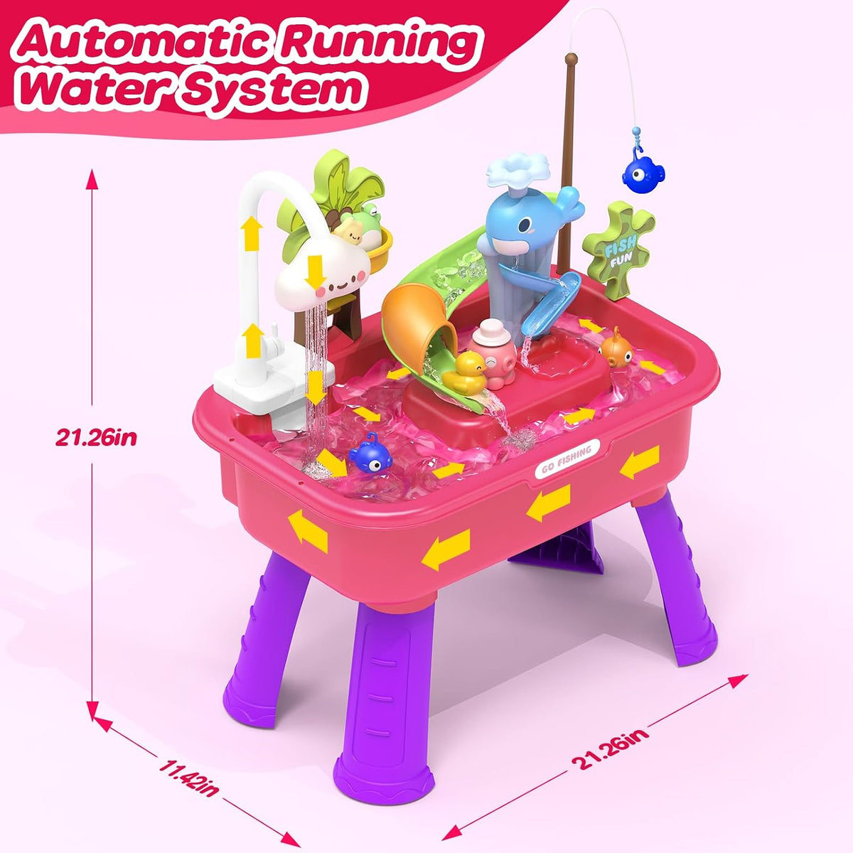 4-in-1 Electric Play Sink Toy - Pink - image 4